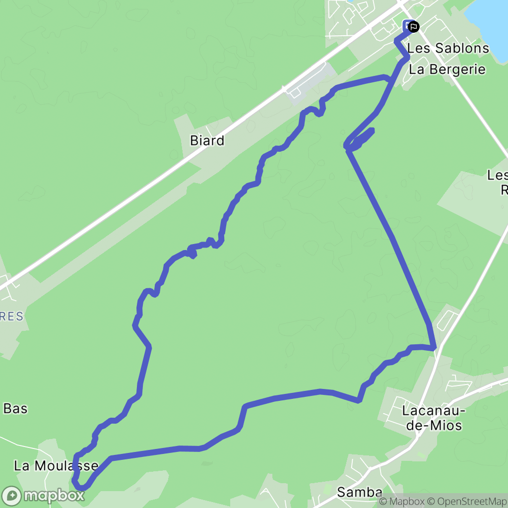 Marcheprime : carte du parcours de randonnée - France