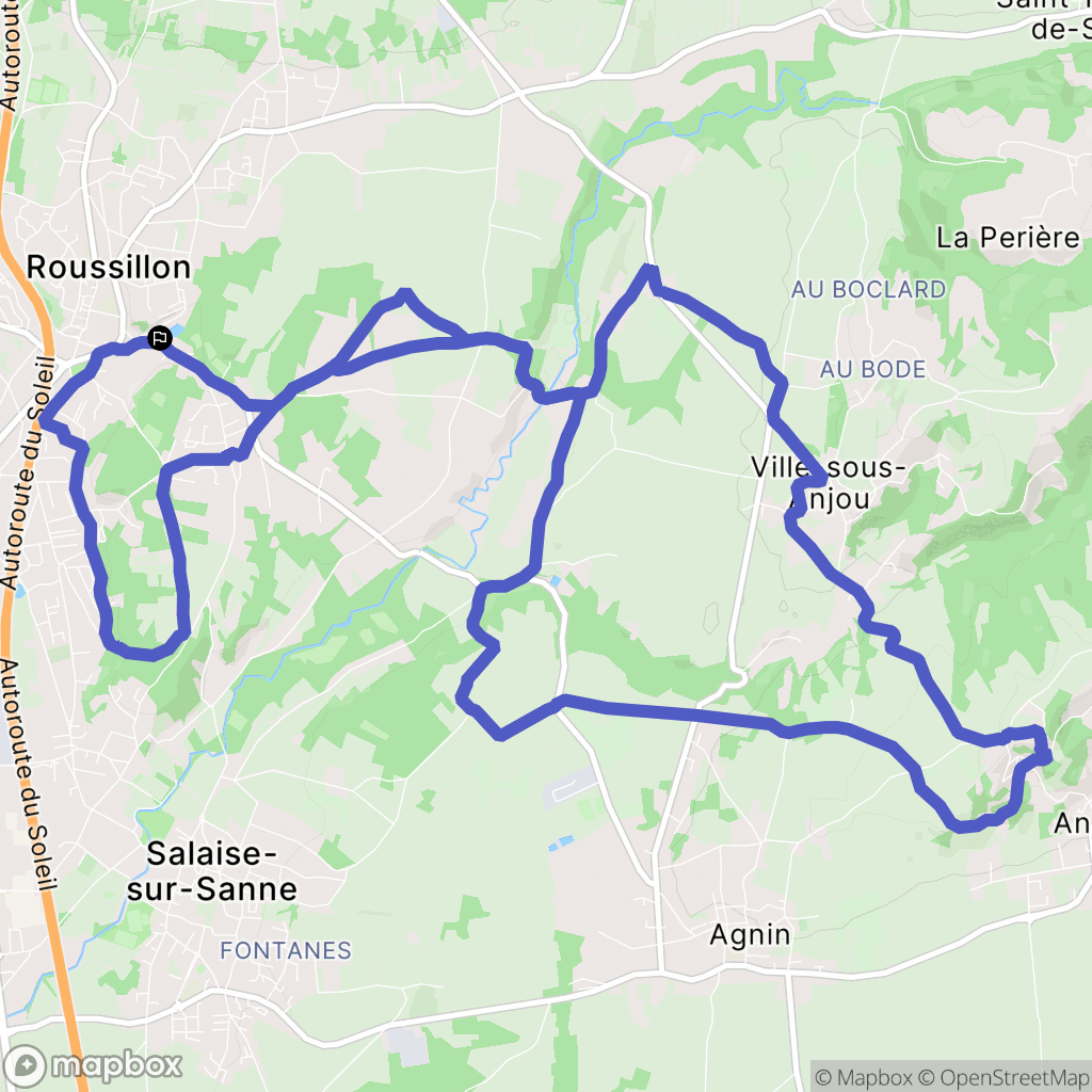 Roussillon : carte du parcours de randonnée - France