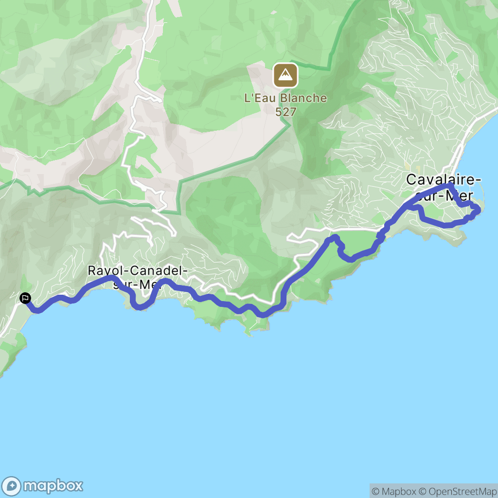 Le Lavandou : carte du parcours de randonnée - France
