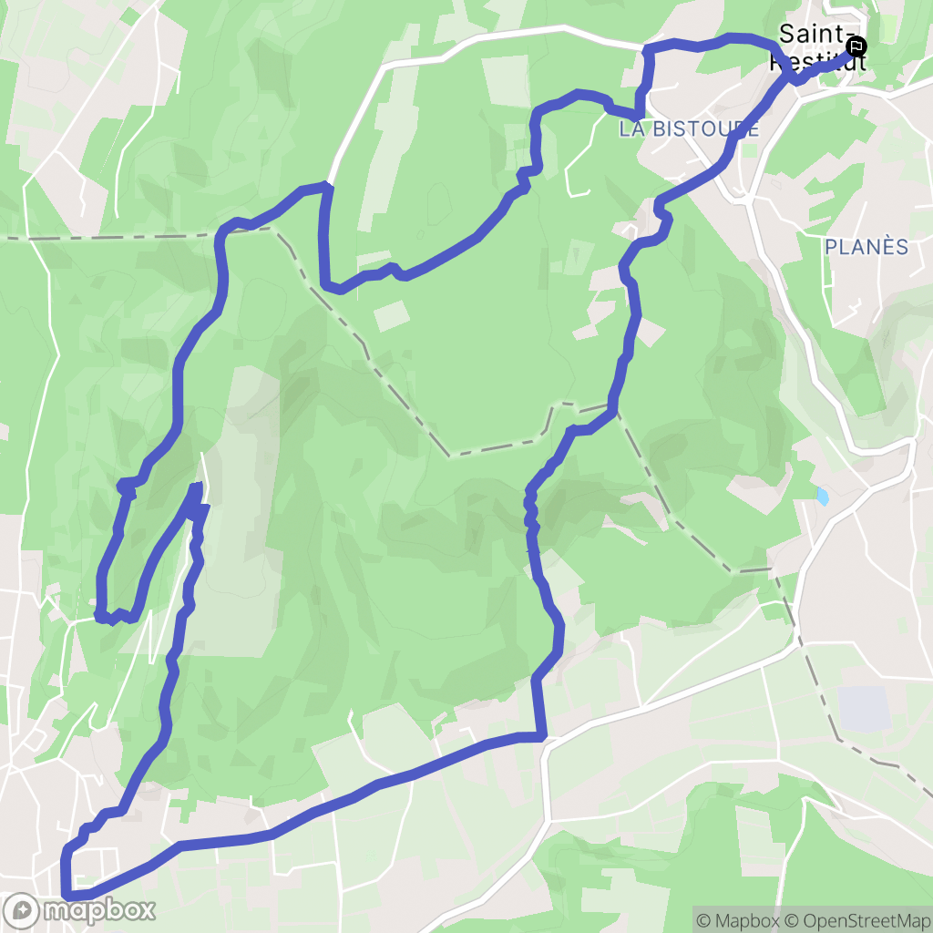 Saint-Restitut : carte du parcours de randonnée - France