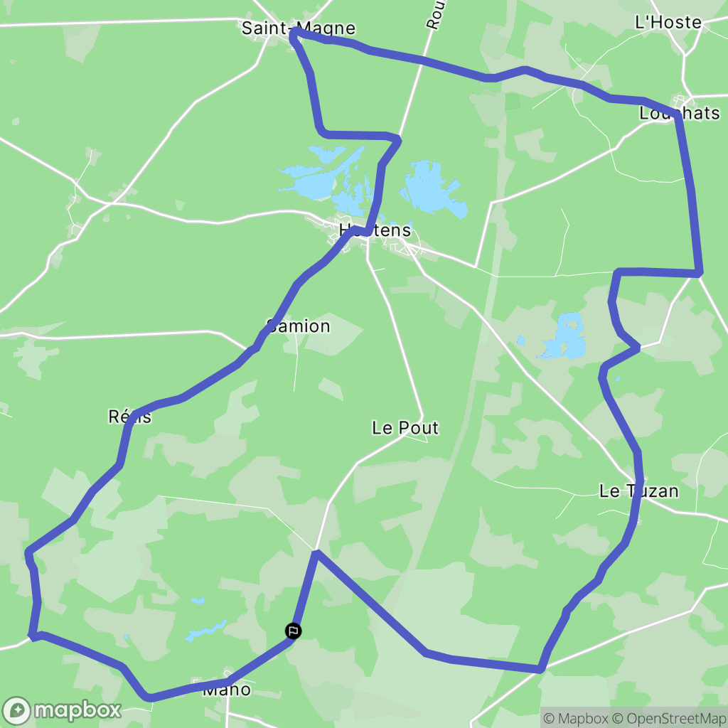 Mano : carte du parcours de randonnée - France