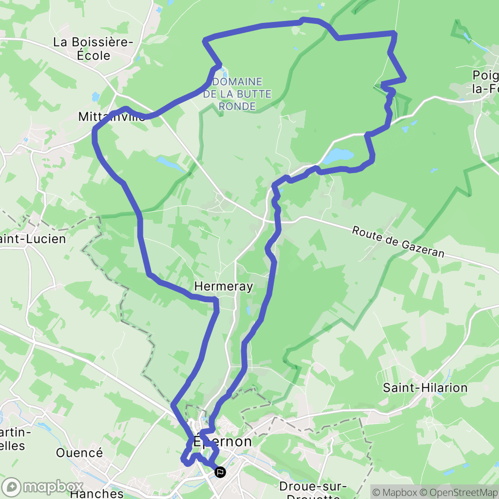 Epernon. : carte du parcours de randonnée - France