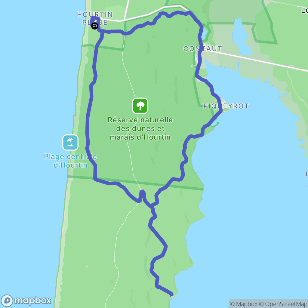 Hourtin : carte du parcours de randonnée - France