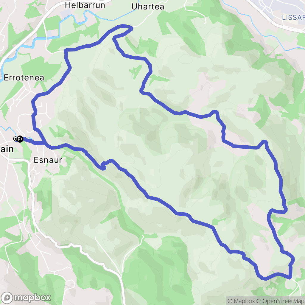Ascain : carte du parcours de randonnée - France