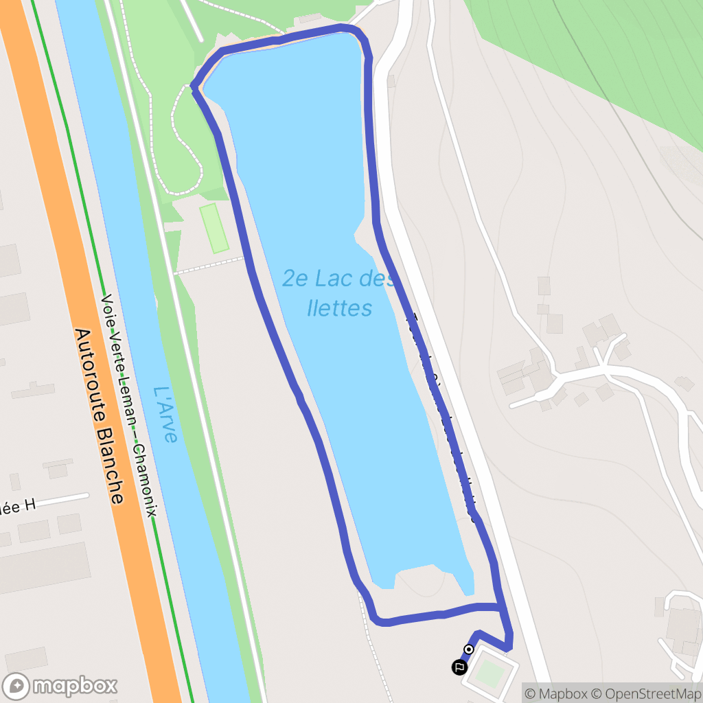 Sallanches : carte du parcours de randonnée - France