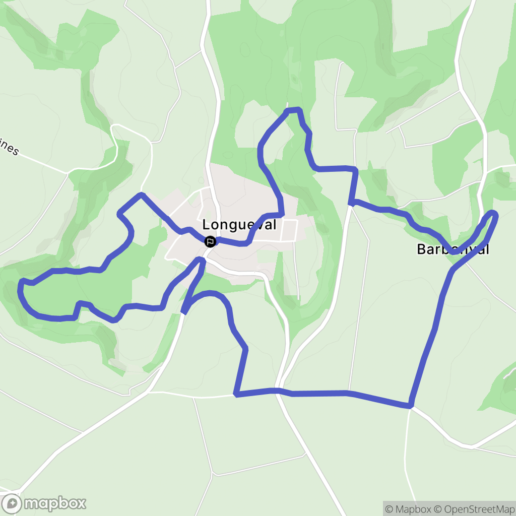 Les Septvallons : carte du parcours de randonnée - France