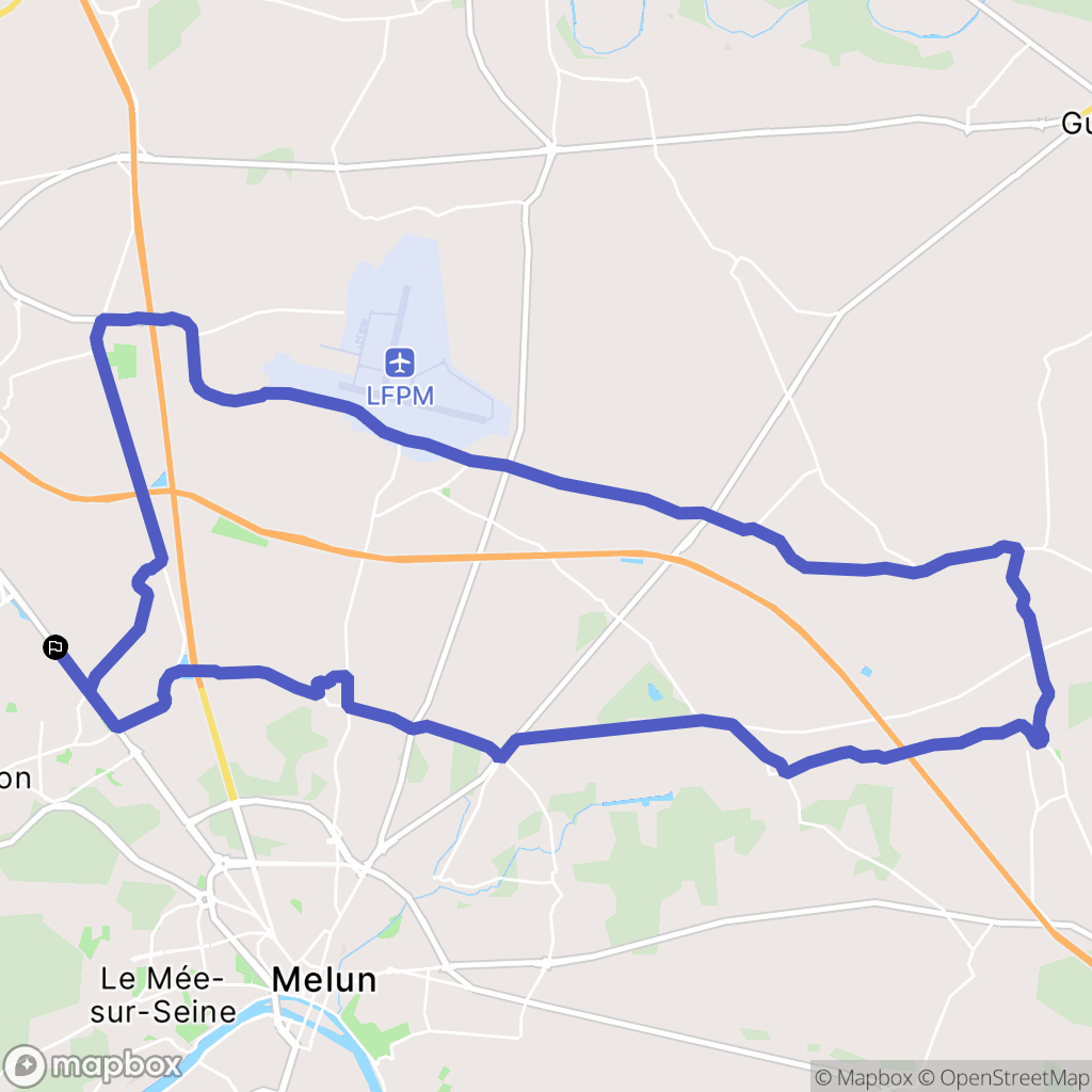 Vert-Saint-Denis : carte du parcours de randonnée - France