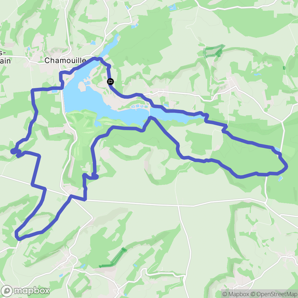 Neuville-sur-Ailette : carte du parcours de randonnée - France