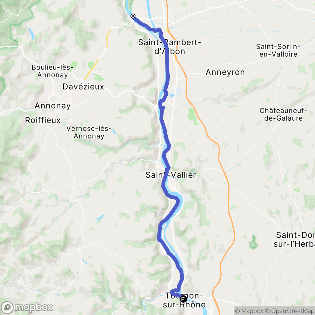 Sablons : carte du parcours de randonnée - France