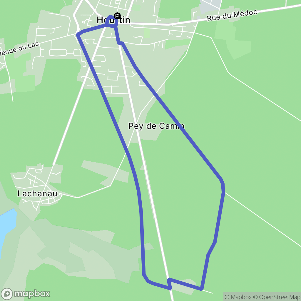 Hourtin : carte du parcours de randonnée - France
