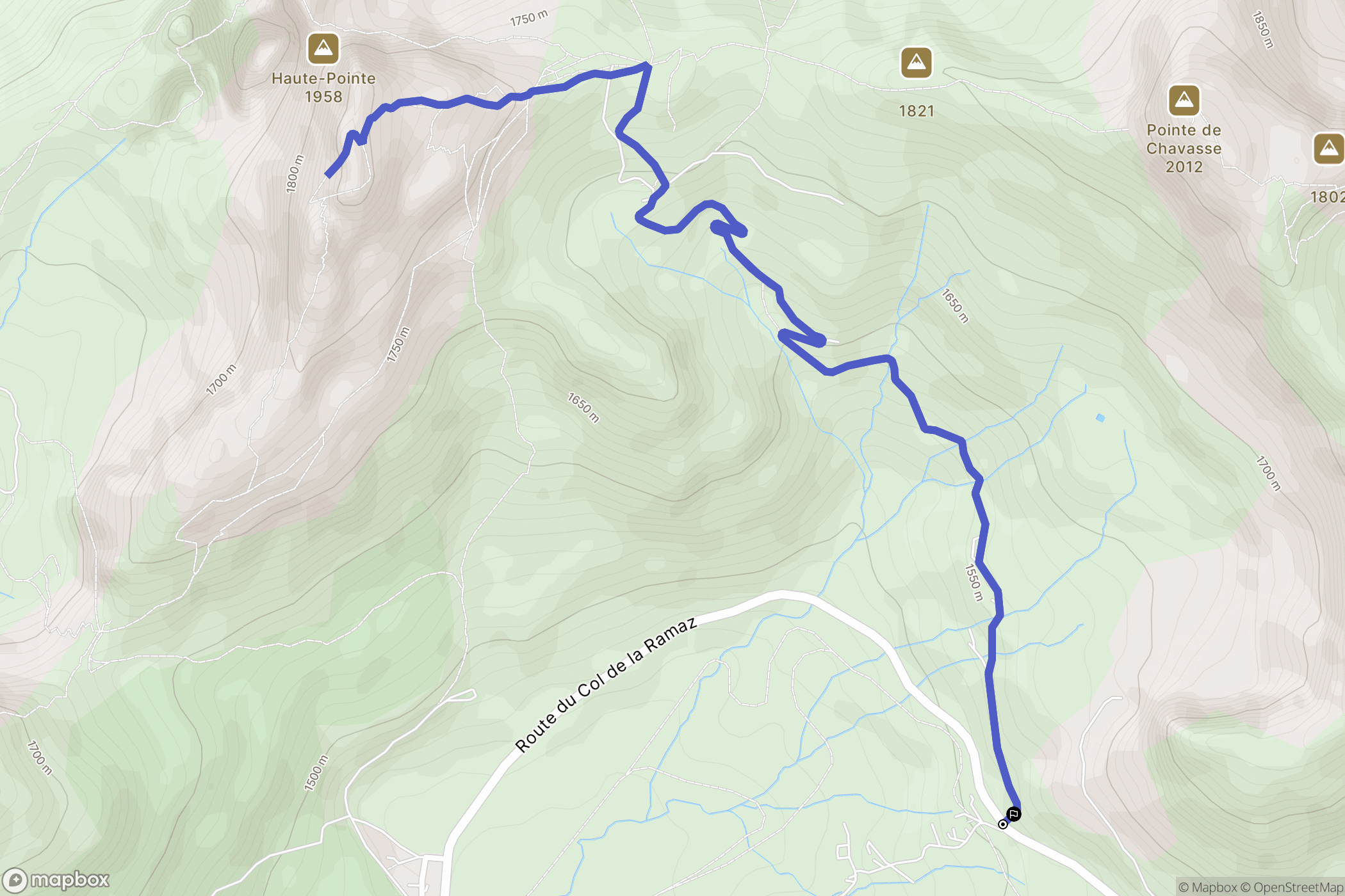 Mieussy : carte du parcours de randonnée - France