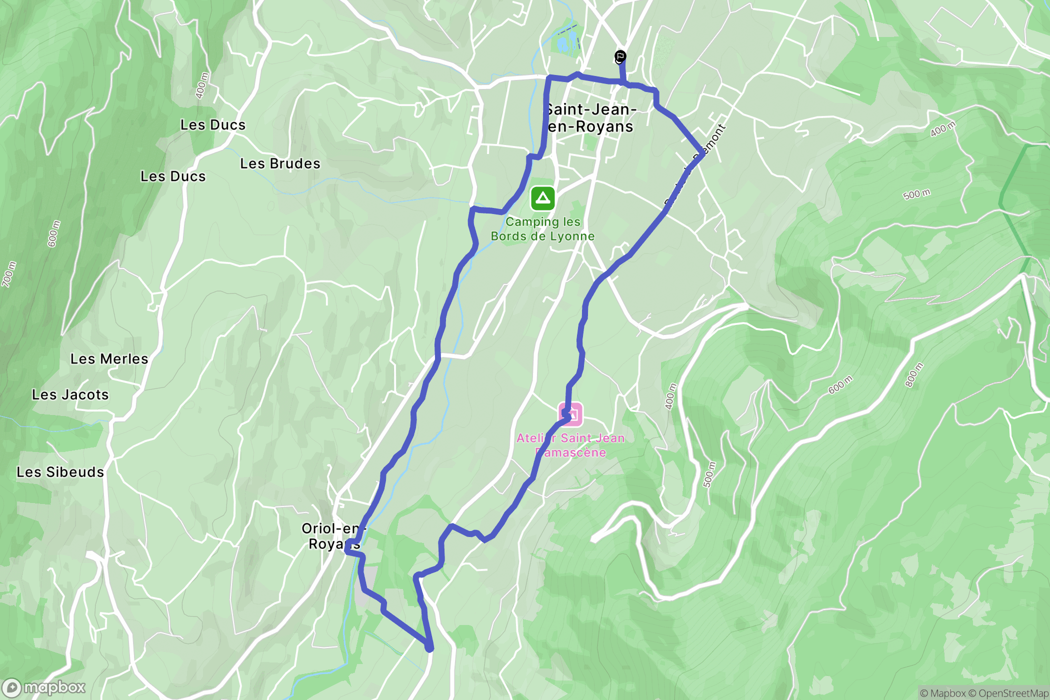 Saint-Jean-en-Royans : carte du parcours de randonnée - France