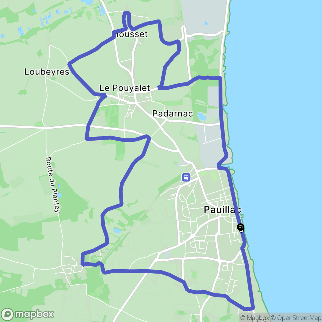 Pauillac : carte du parcours de randonnée - France
