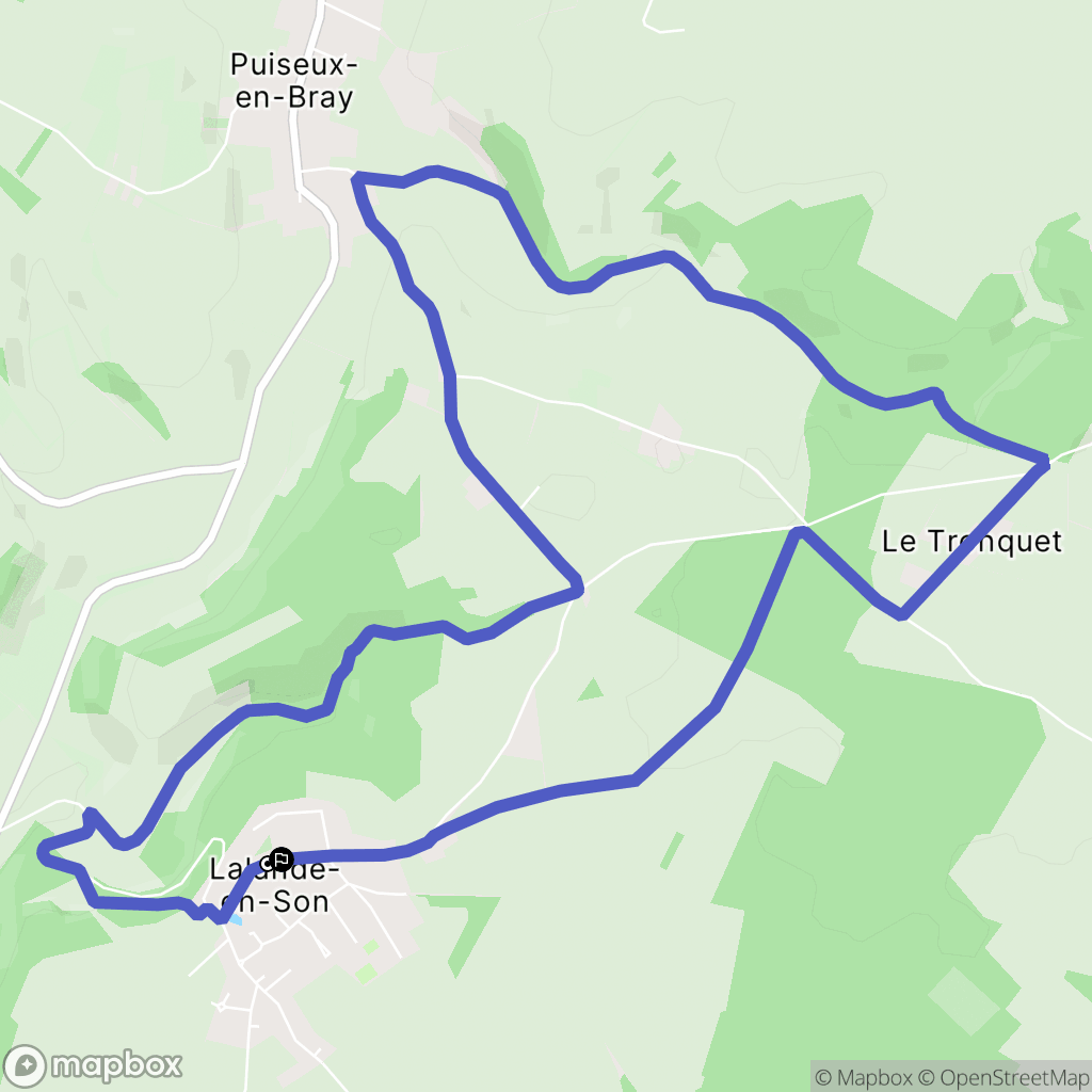 Lalande-en-Son : carte du parcours de randonnée - France