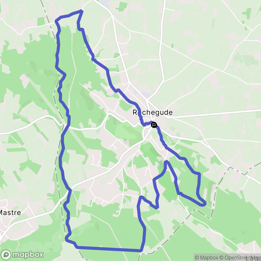 Rochegude : carte du parcours de randonnée - France