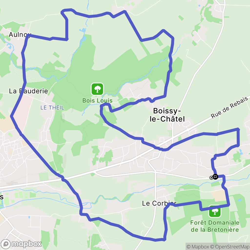 Boissy-le-Châtel : carte du parcours de randonnée - France