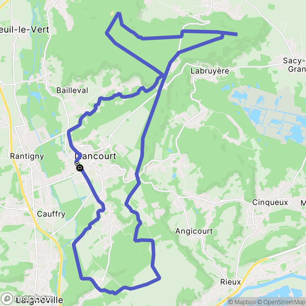 Liancourt : carte du parcours de randonnée - France