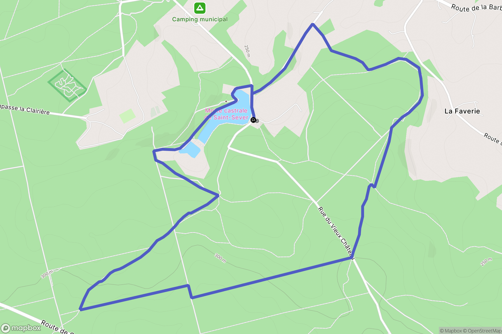 Noues-de-Sienne : carte du parcours de randonnée - France