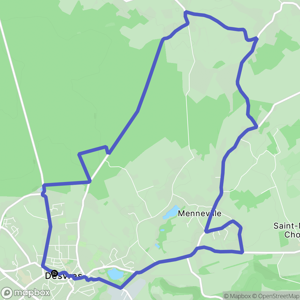 Desvres : carte du parcours de randonnée - France