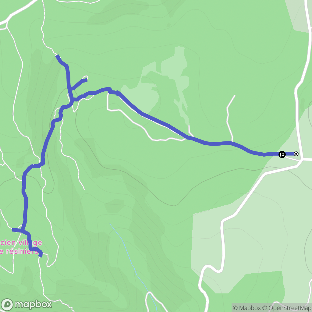 Saint-Pierre-des-Tripiers : carte du parcours de randonnée - France