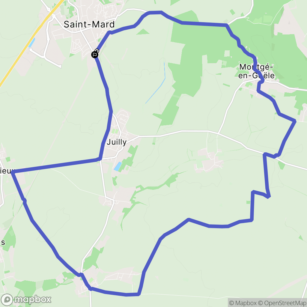Saint-Mard : carte du parcours de randonnée - France