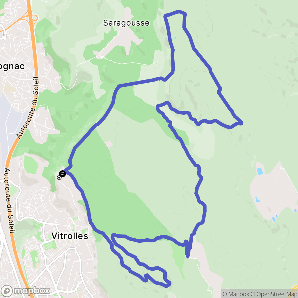 Vitrolles : carte du parcours de randonnée - France
