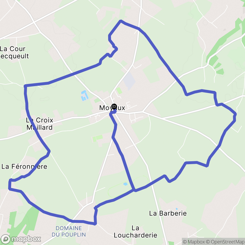 Moyaux : carte du parcours de randonnée - France