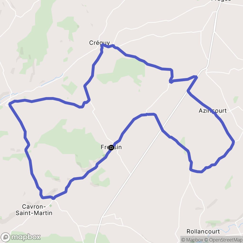 Fressin : carte du parcours de randonnée - France