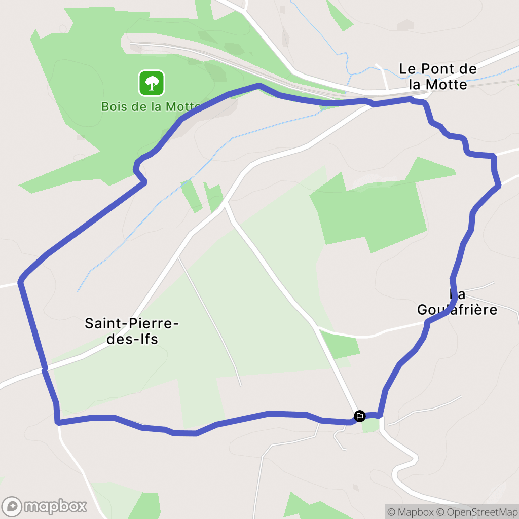 Saint-Pierre-les-Ifs : carte du parcours de randonnée - France