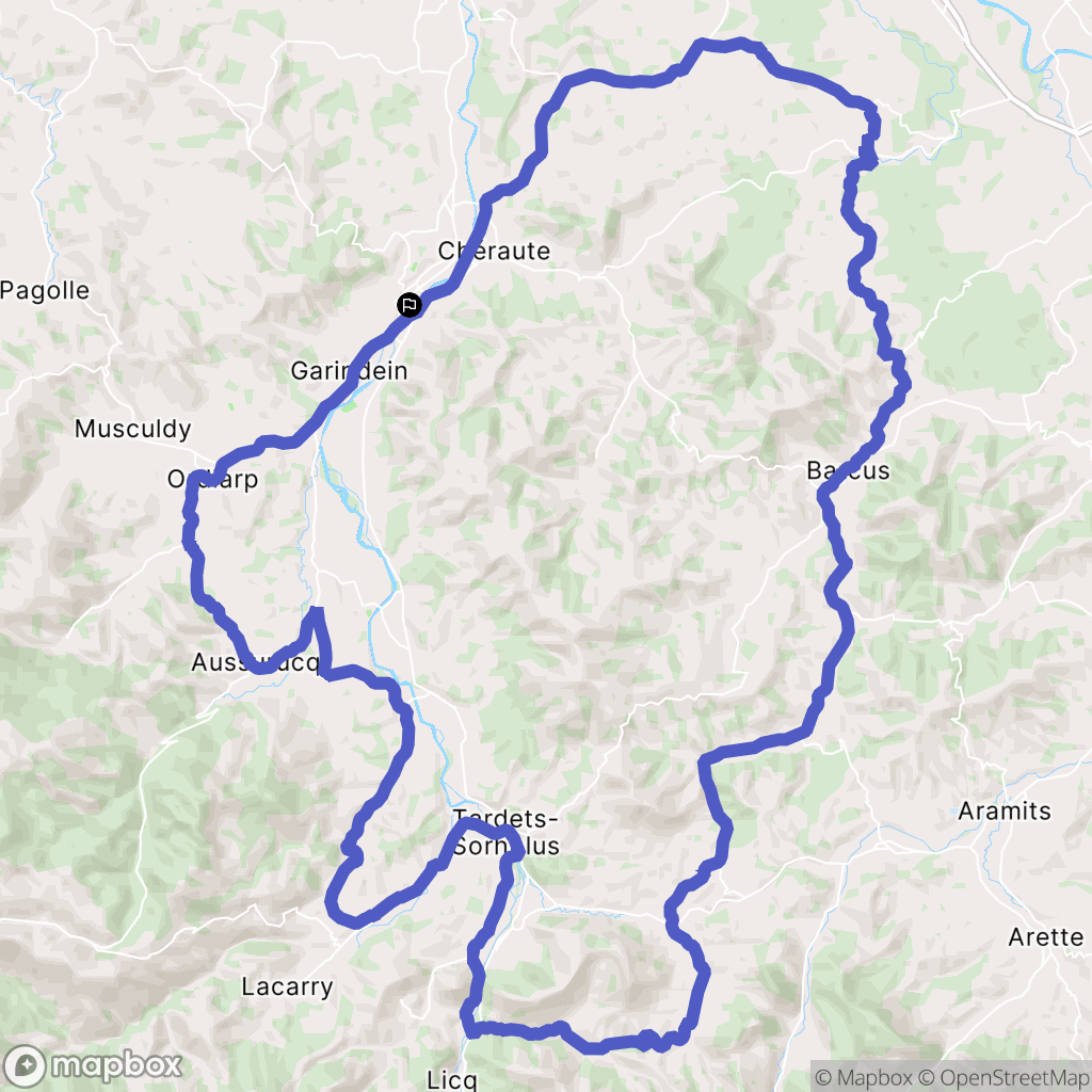 Mauléon-Licharre : carte du parcours de randonnée - France