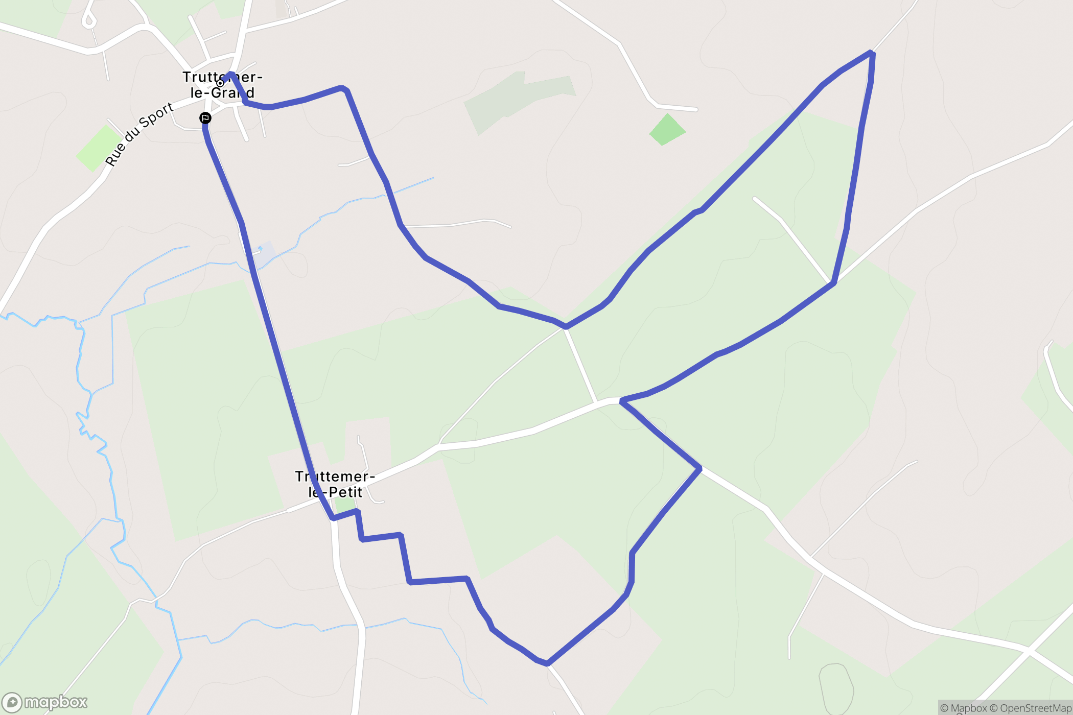 Vire Normandie (Truttemer-le-Grand) : carte du parcours de randonnée - France