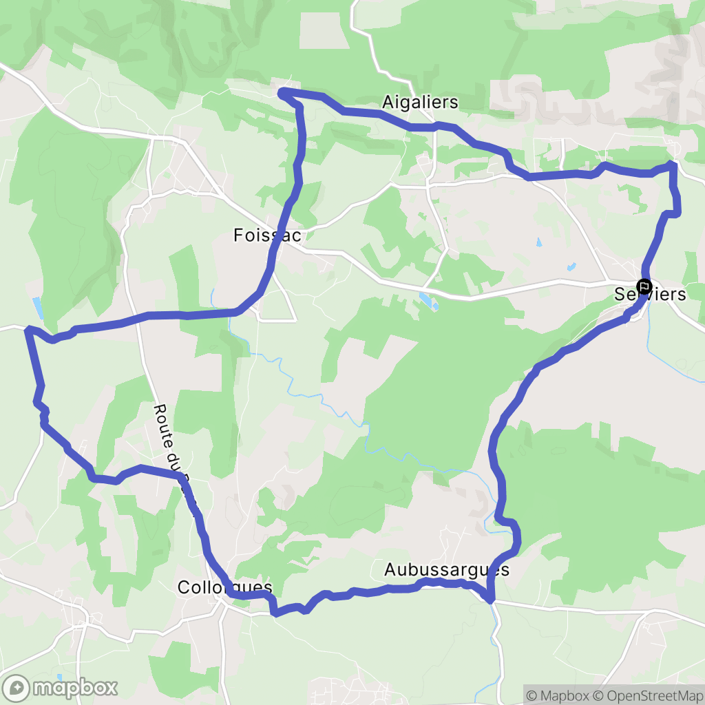 Serviers-et-Laubaume : carte du parcours de randonnée - France