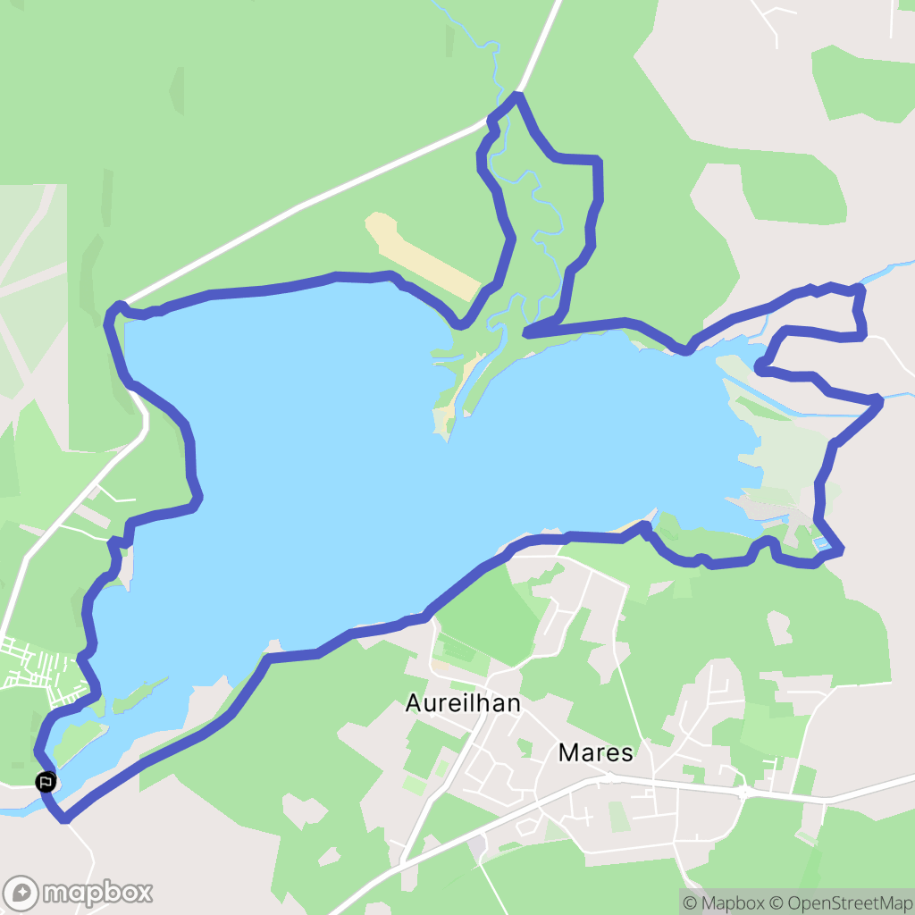 Merquedey, Mimizan : carte du parcours de randonnée - France