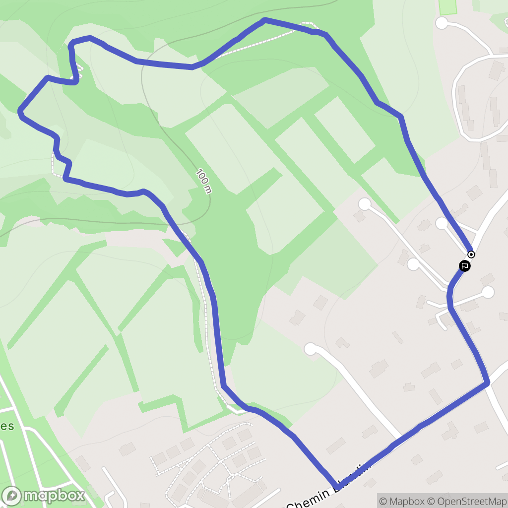 Auberville : carte du parcours de randonnée - France