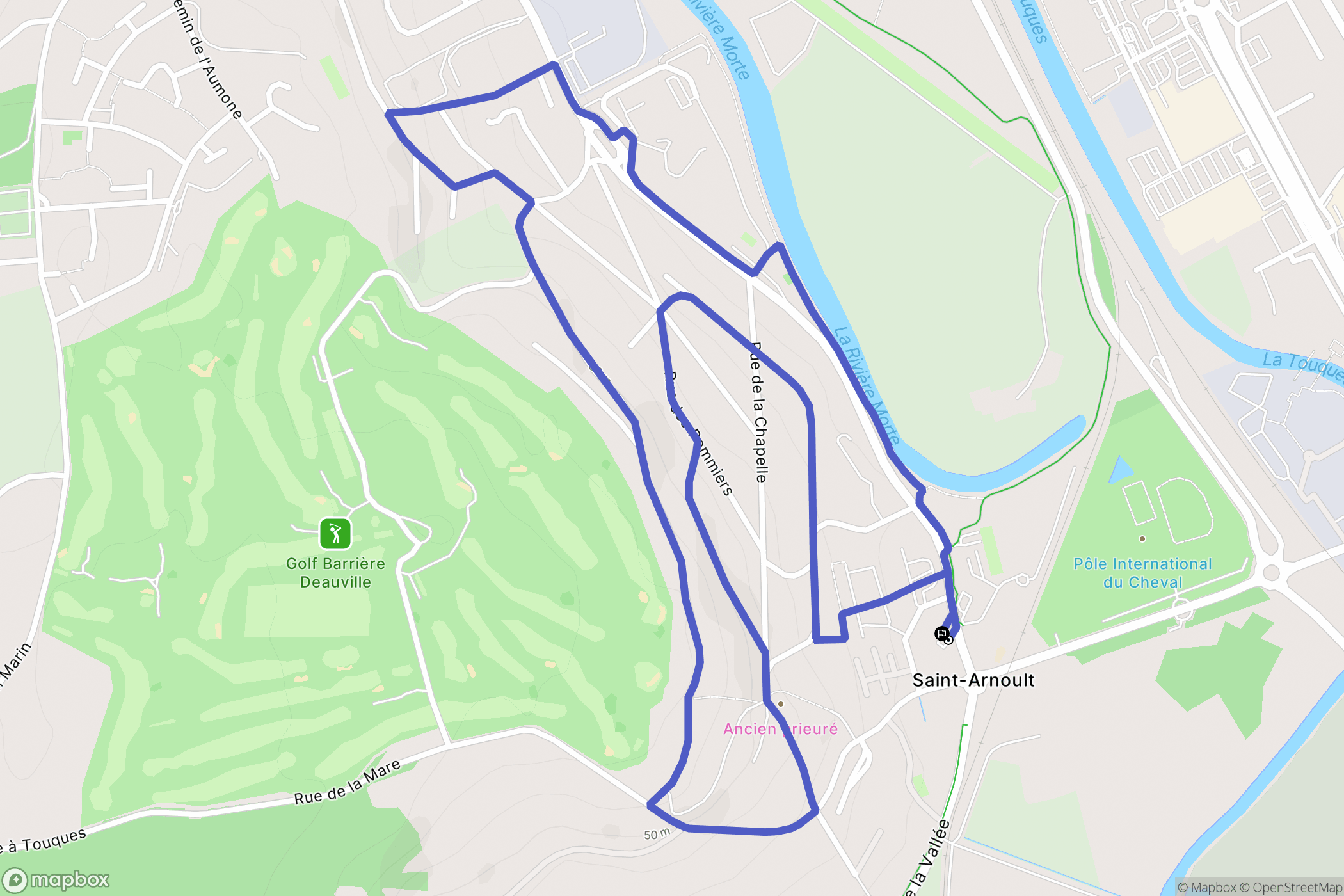 Saint-Arnoult : carte du parcours de randonnée - France