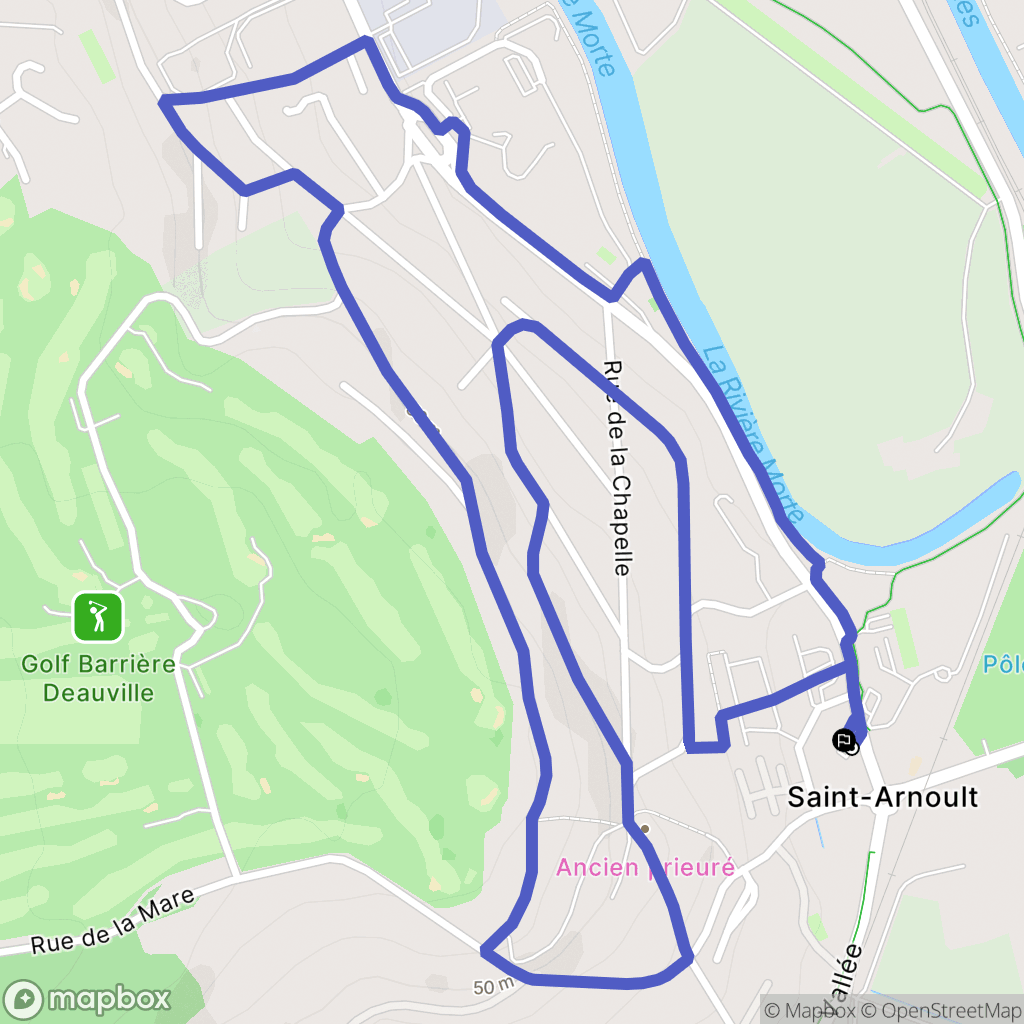 Saint-Arnoult : carte du parcours de randonnée - France