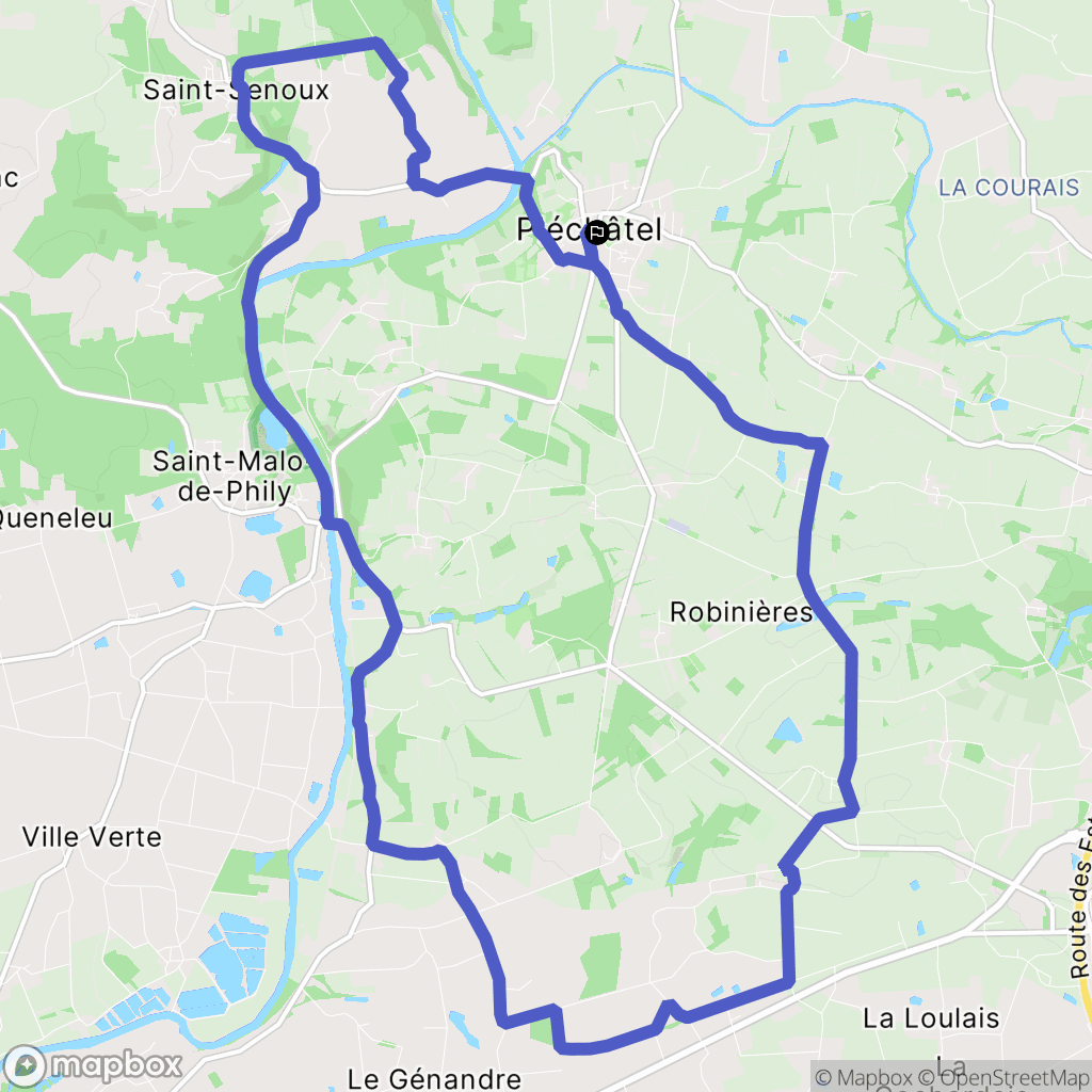 Pléchâtel : carte du parcours de randonnée - France