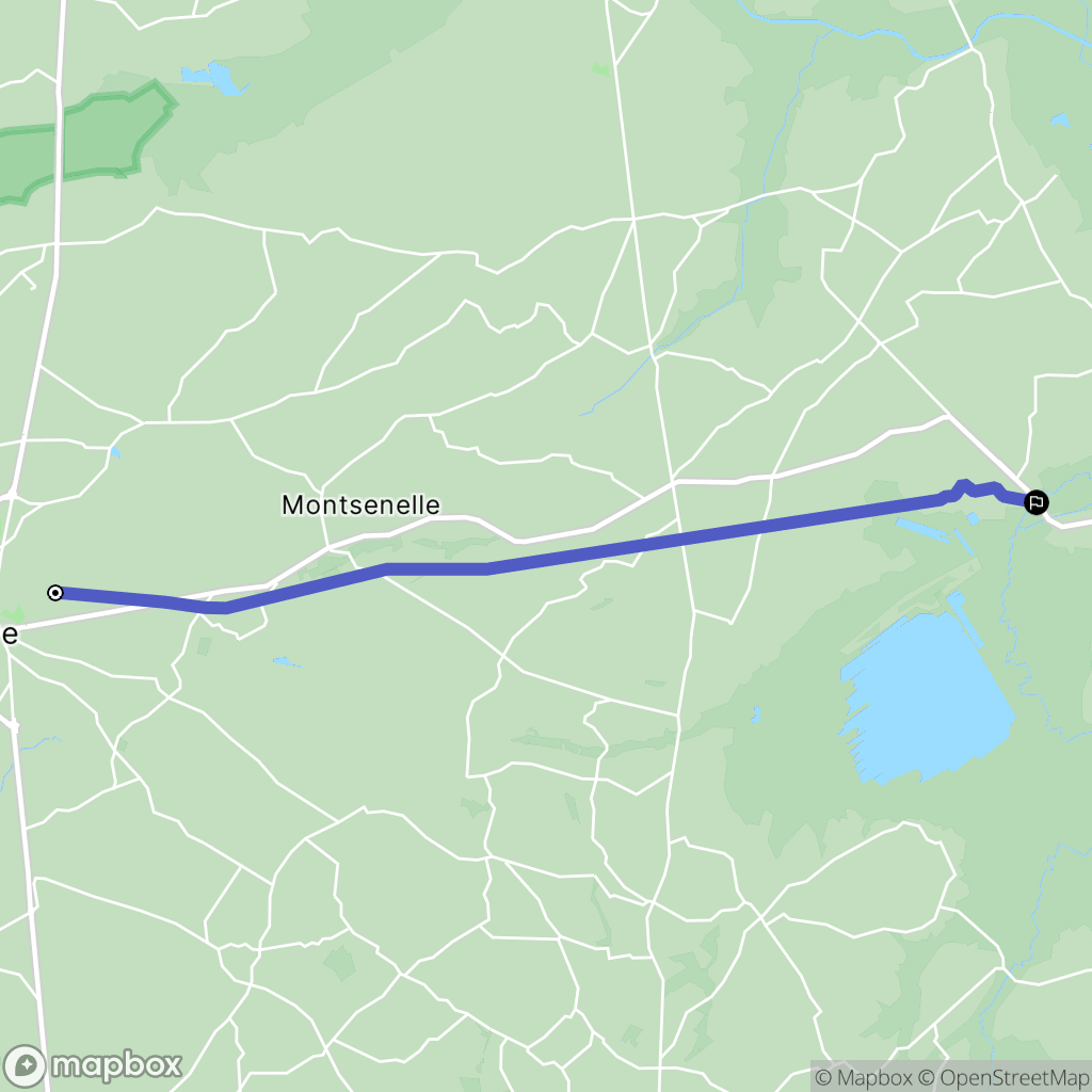 La-Haye-du-Puits : carte du parcours de randonnée - France