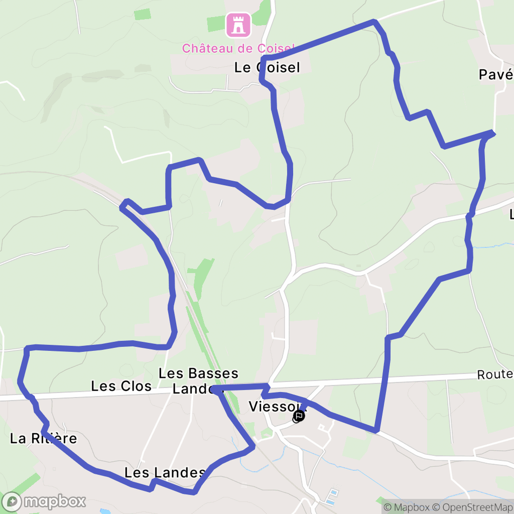Valdallière (Viessoix) : carte du parcours de randonnée - France
