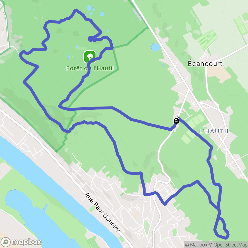 L'Hautil : carte du parcours de randonnée - France