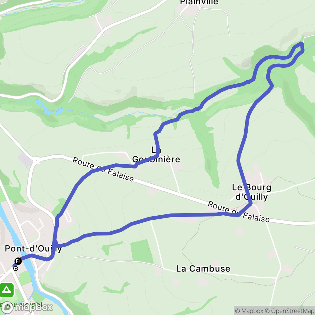 Pont-d'Ouilly : carte du parcours de randonnée - France