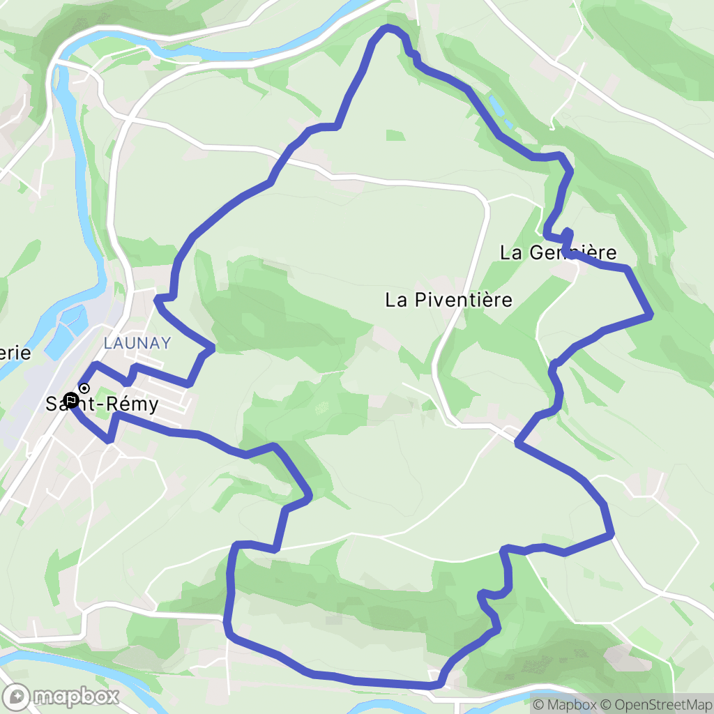 Saint Rémy : carte du parcours de randonnée - France