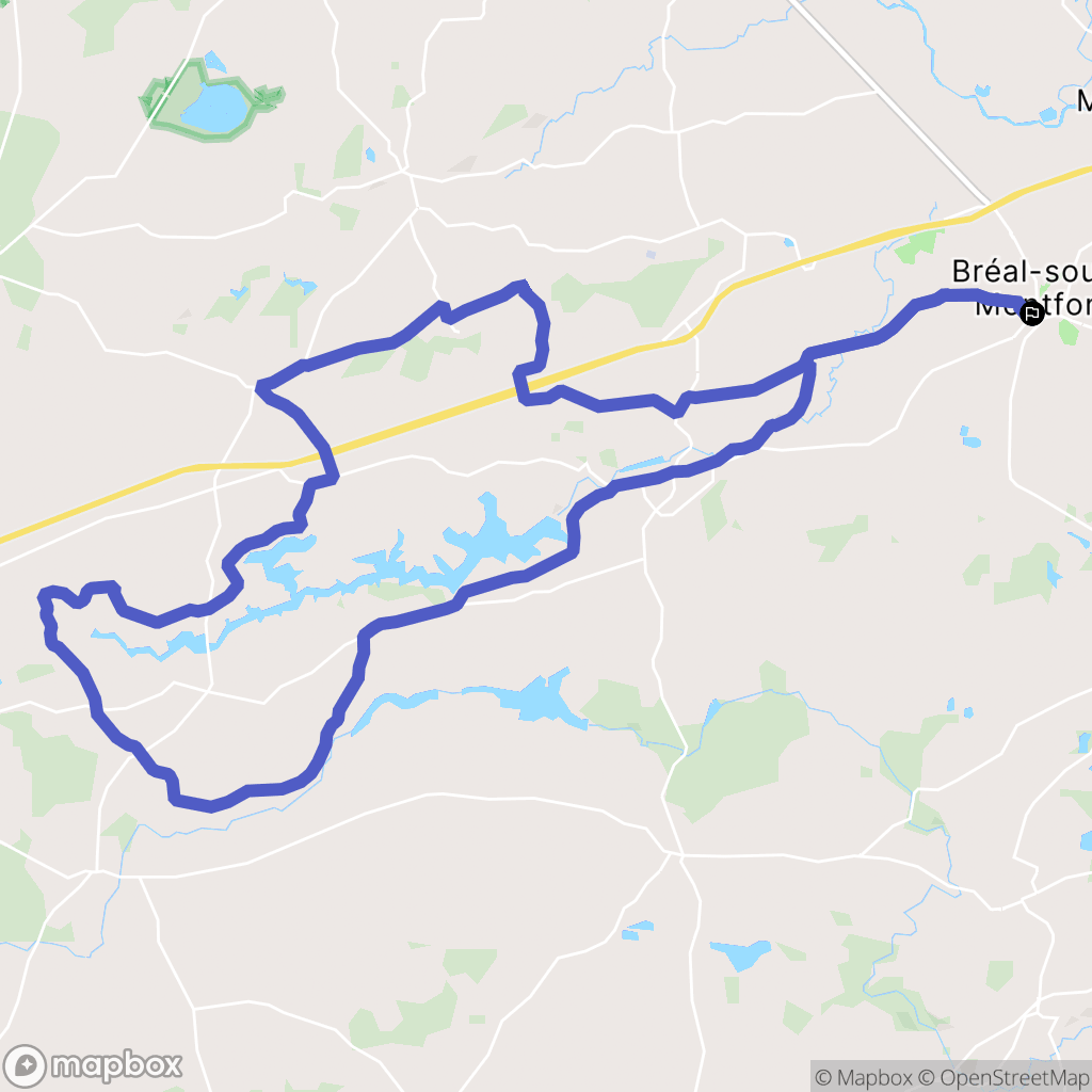 Bréal-sous-Montfort : carte du parcours de randonnée - France