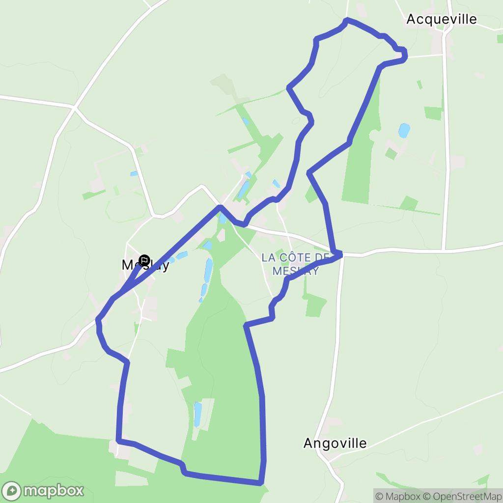 Meslay : carte du parcours de randonnée - France