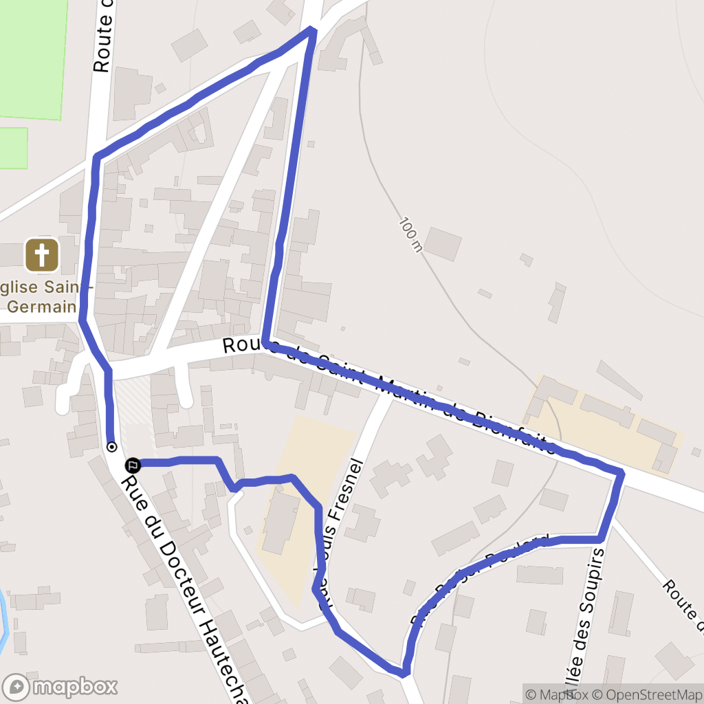 Fervaques : carte du parcours de randonnée - France