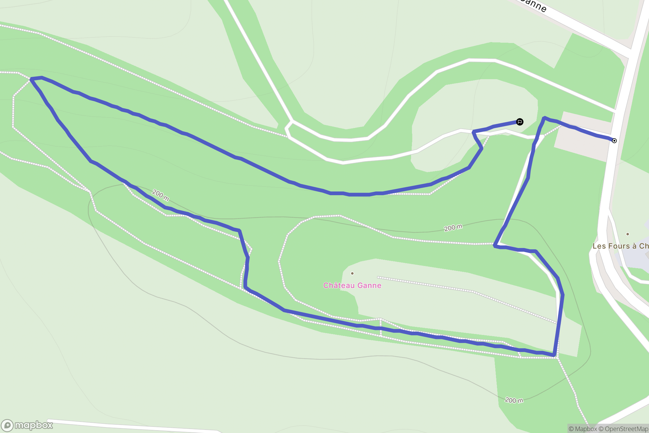 La Pommeraye : carte du parcours de randonnée - France