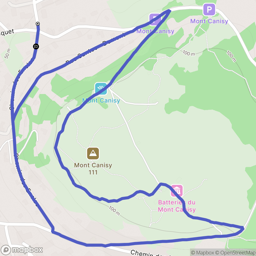 Blonville-sur-Mer : carte du parcours de randonnée - France