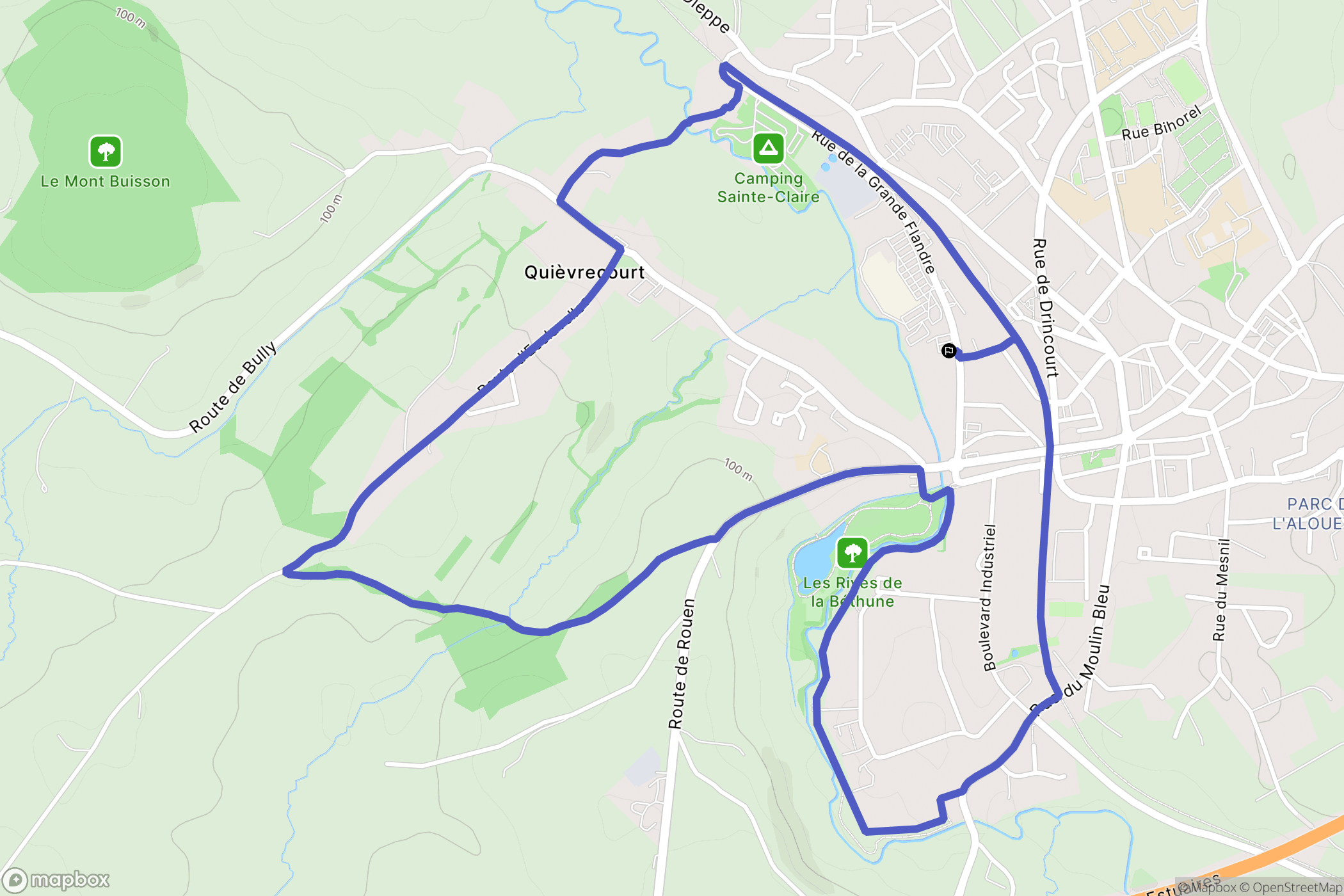 Neufchâtel-en-Bray : carte du parcours de randonnée - France