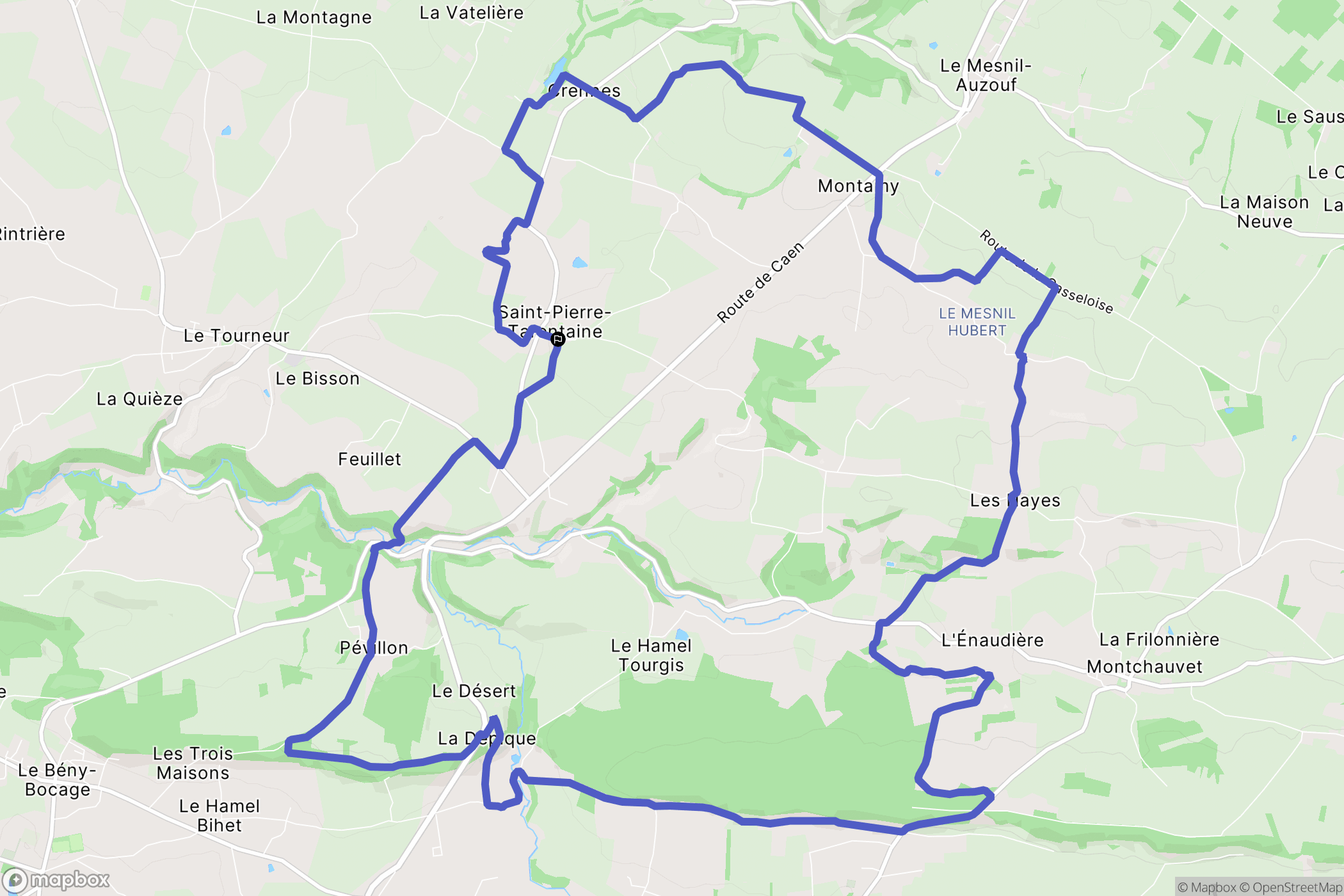 Saint-Pierre-Tarentaine : carte du parcours de randonnée - France