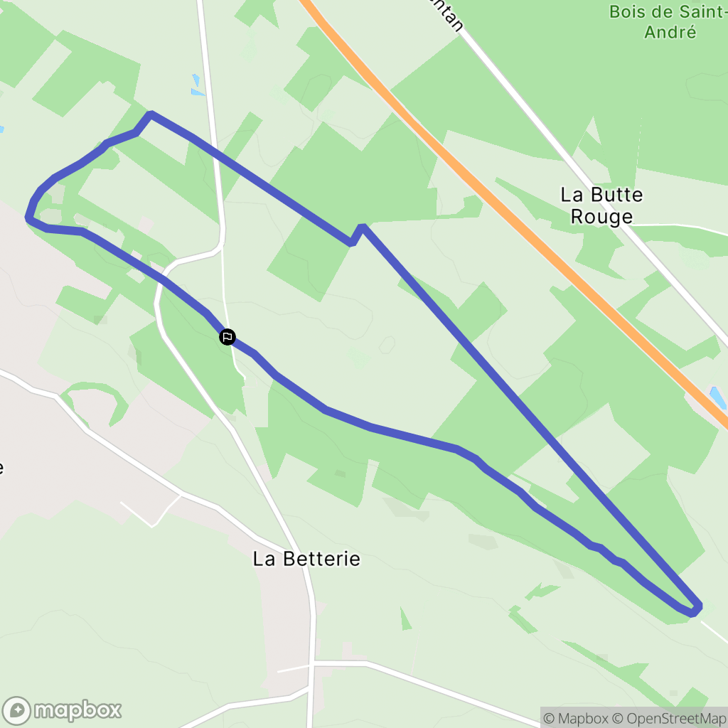 La Hoguette : carte du parcours de randonnée - France